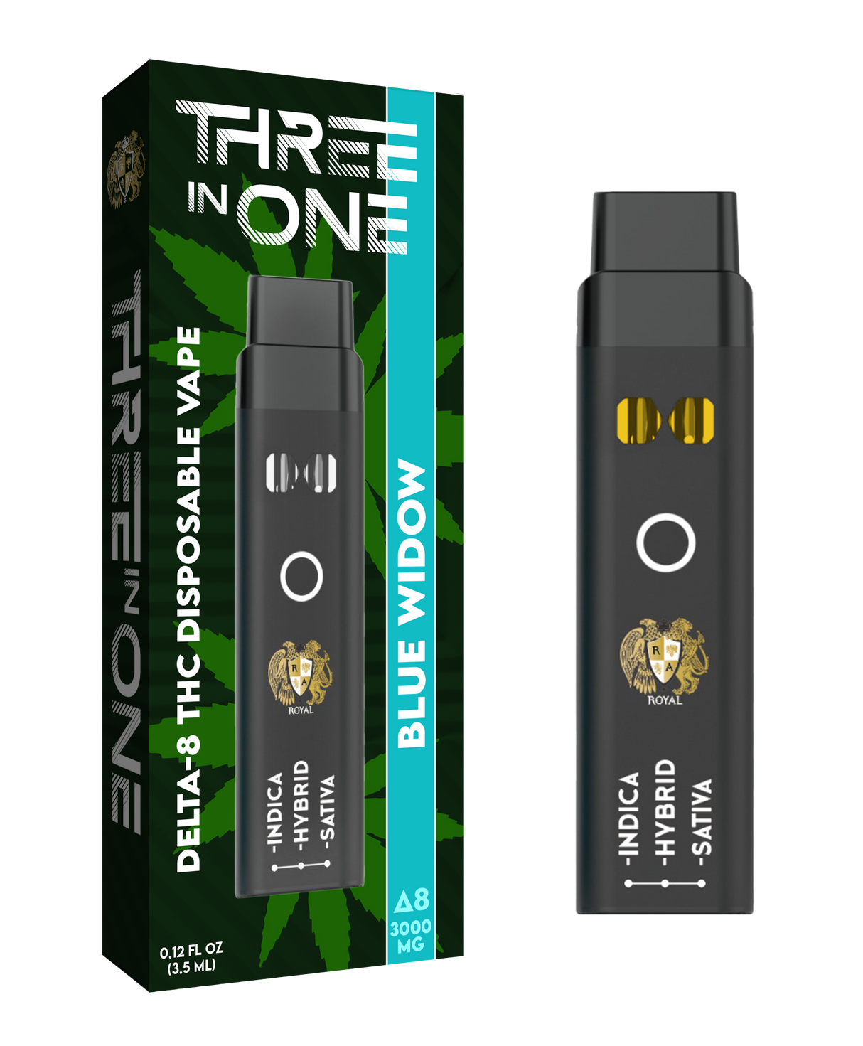 Delta 8 Three-in-One Disposable Vape: Blue Widow (3000 MG)