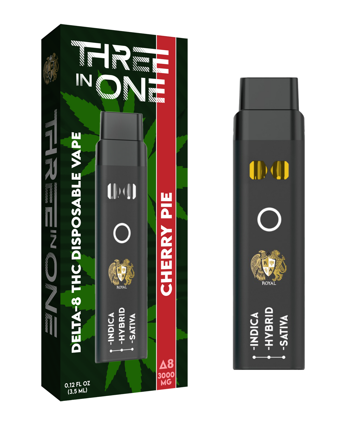 Delta-8 Three-in-One Disposable Vape: Cherry Pie (3000 MG)