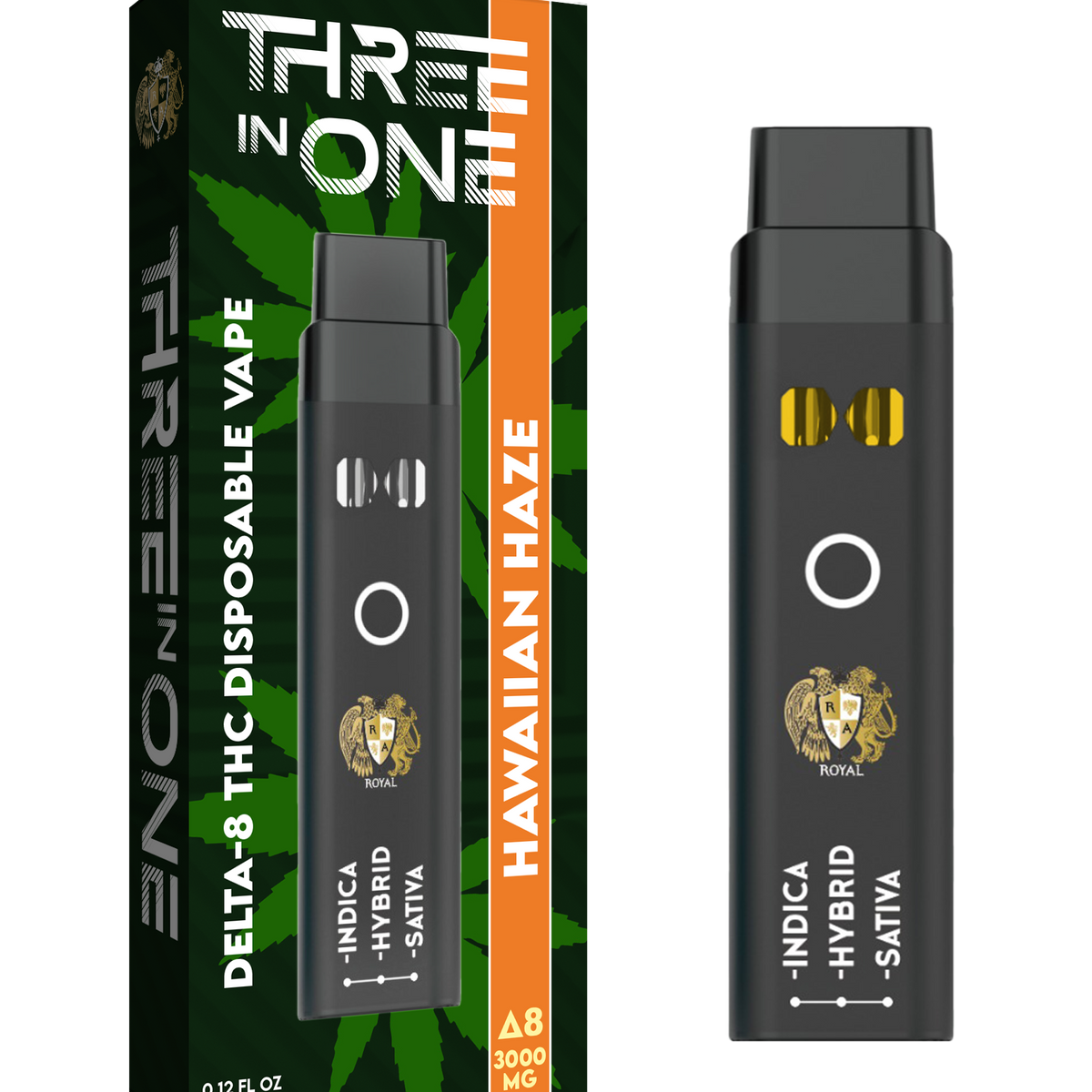 R.A. Royal Delta-8 Three-in-One Vape | Hawaiian Haze 3000MG RA Royal R.A. Royal Delta-8 Three-in-One Vape | Hawaiian Haze 3000MG RA Royal
