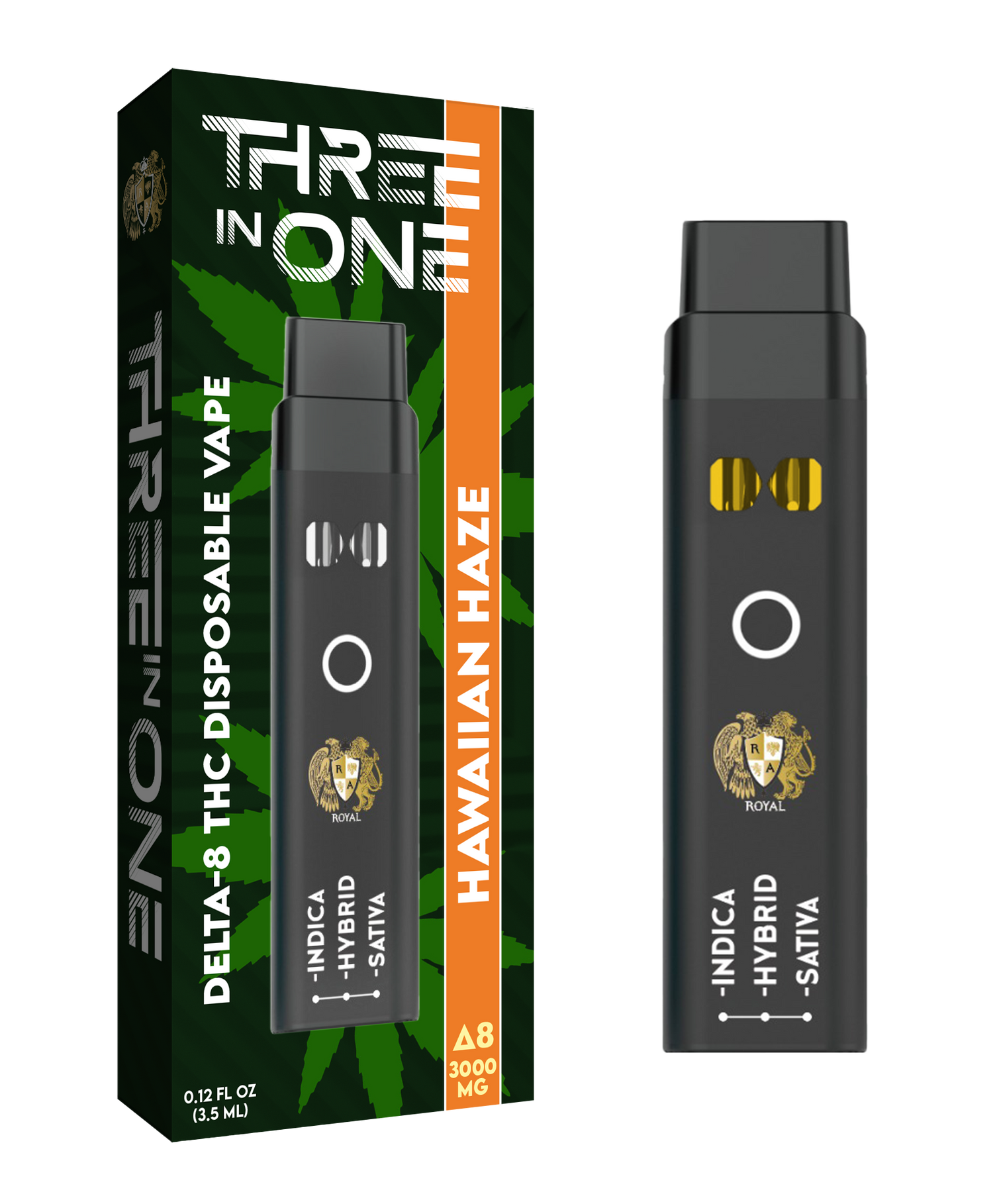 Delta-8 Three-in-One Disposable Vape: Hawaiian Haze (3000 MG)