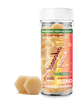 Blend 15,000MG 30CT Gummy Jar: Strawberry Banana (Indica)