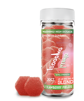 Blend 15,000MG 30CT Gummy Jar: Strawberry Fields (Hybrid)