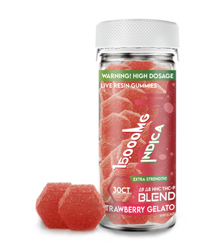 Blend 15,000MG 30CT Gummy Jar: Strawberry Gelato (Indica)