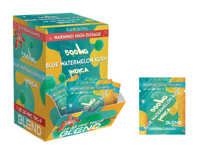 Blend 500MG 53CT Gummy Box: Blue Watermelon Kush (Indica)