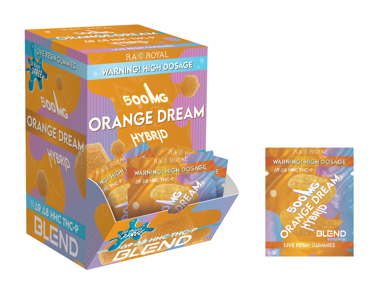 Blend 500MG 53CT Gummy Box: Orange Dream (Hybrid)