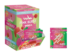 Blend 500MG 53CT Gummy Box: Pink Burst (Indica)
