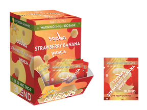 Blend 500MG 53CT Gummy Box: Strawberry Banana (Indica)