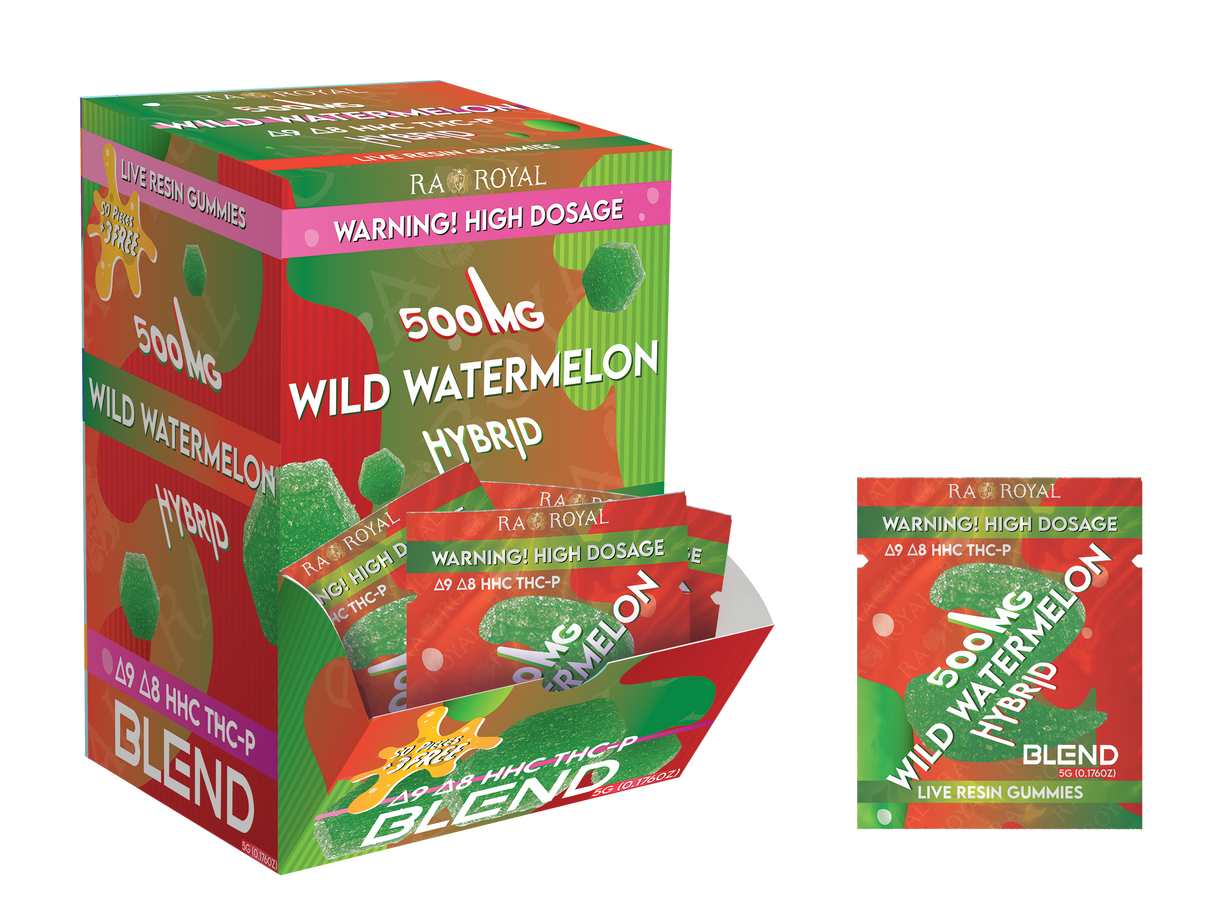 Blend 500MG 53CT Gummy Box: Wild Watermelon (Hybrid)