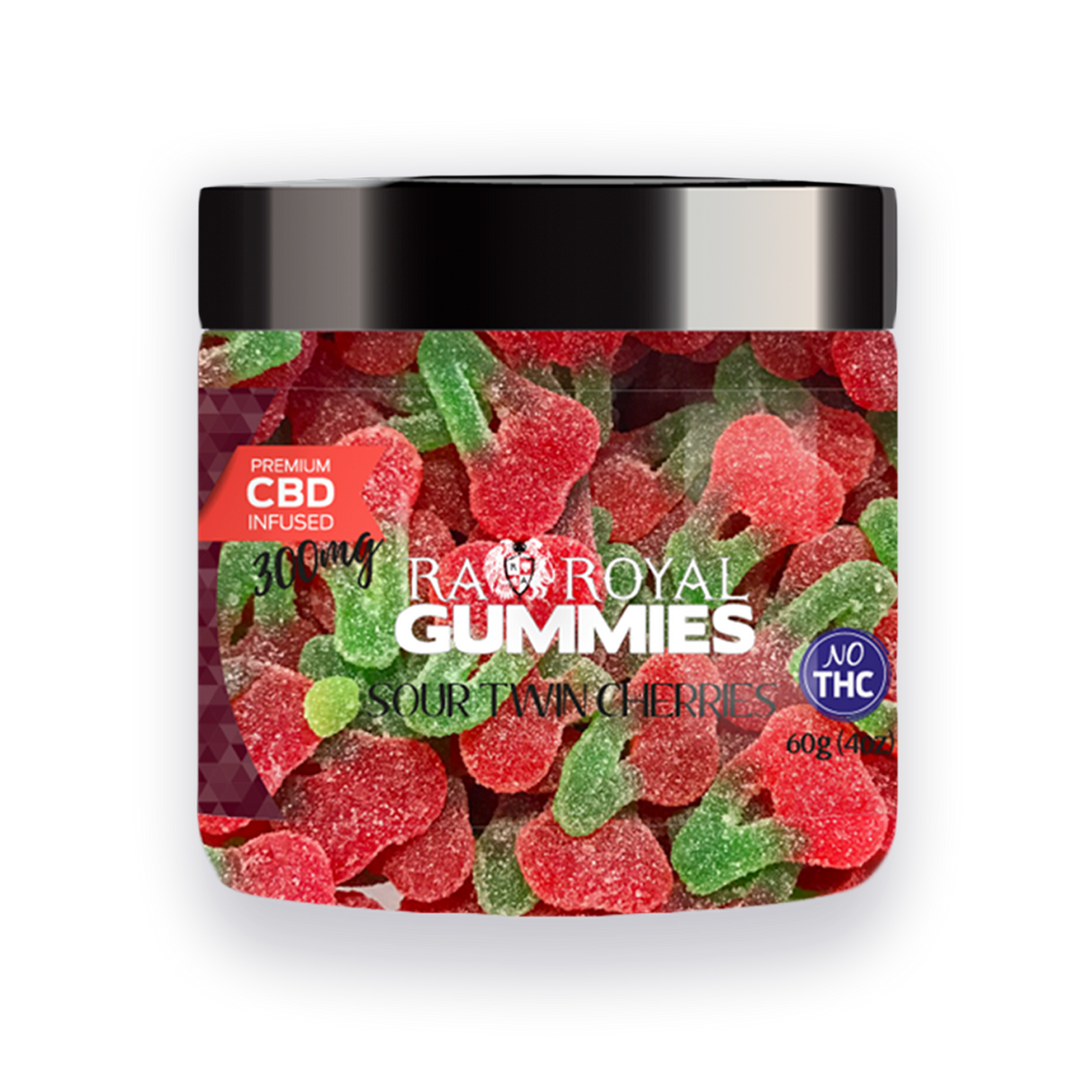 R.A. Royal Gummies: CBD Sour Cherry Gummy Jar (300 MG)