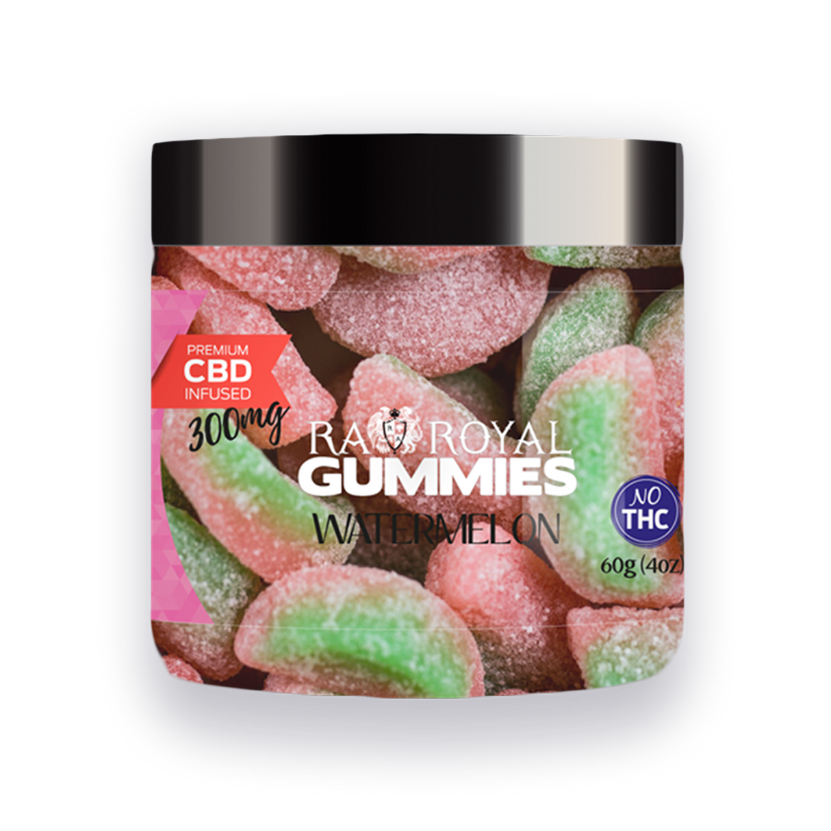 R.A. Royal Gummies: CBD Watermelon Gummy Jar (300 MG)