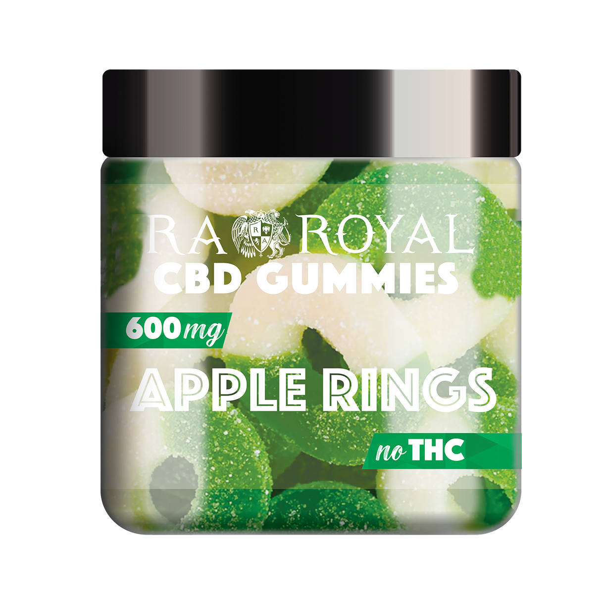 R.A. Royal Gummies: CBD Apple Ring Gummy Jar (600 MG)