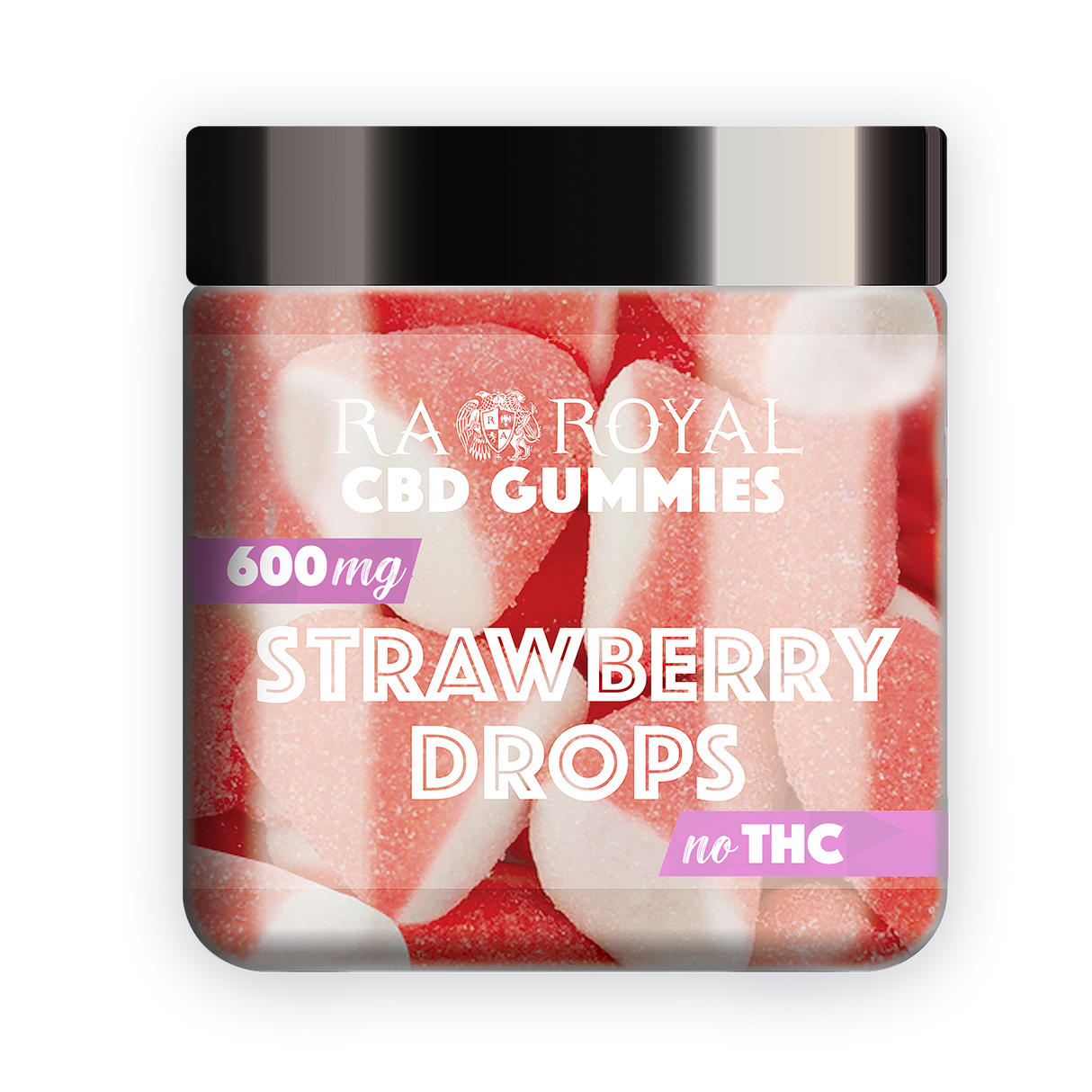 R.A. Royal Gummies: CBD Strawberry Drop Gummy Jar (600 MG)