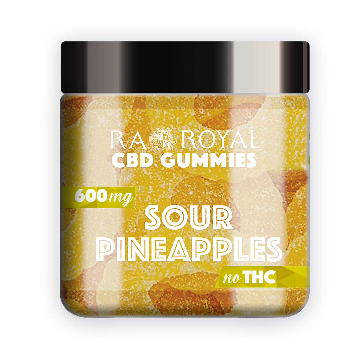 R.A. Royal Gummies: CBD Sour Pineapple Gummy Jar (600 MG)