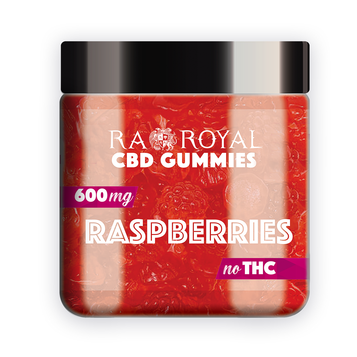 R.A. Royal Gummies: CBD Red Raspberry Gummy Jar (600 MG)