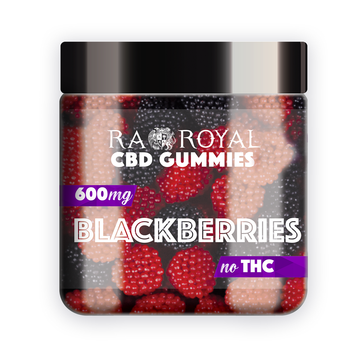 R.A. Royal Gummies:  CBD Blackberry Gummy Jar (600 MG)