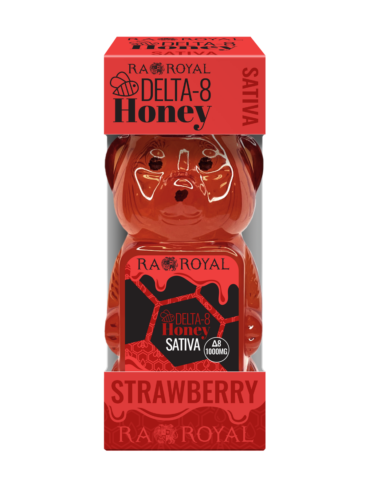 RA Royal Delta 8 Sativa Honey Bear: Strawberry Sweet