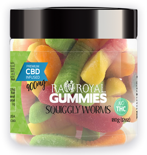 R.A. Royal Gummies CBD Squiggly Worms Gummy Jar (900 MG)
