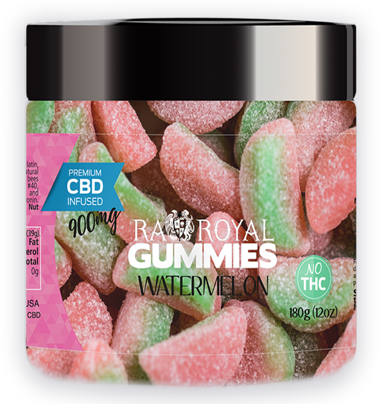 R.A. Royal Gummies: CBD Watermelon Gummy Jar (900 MG)