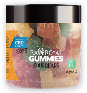 R.A. Royal Gummies CBD Sour Gummy Bear Jar (900 MG)