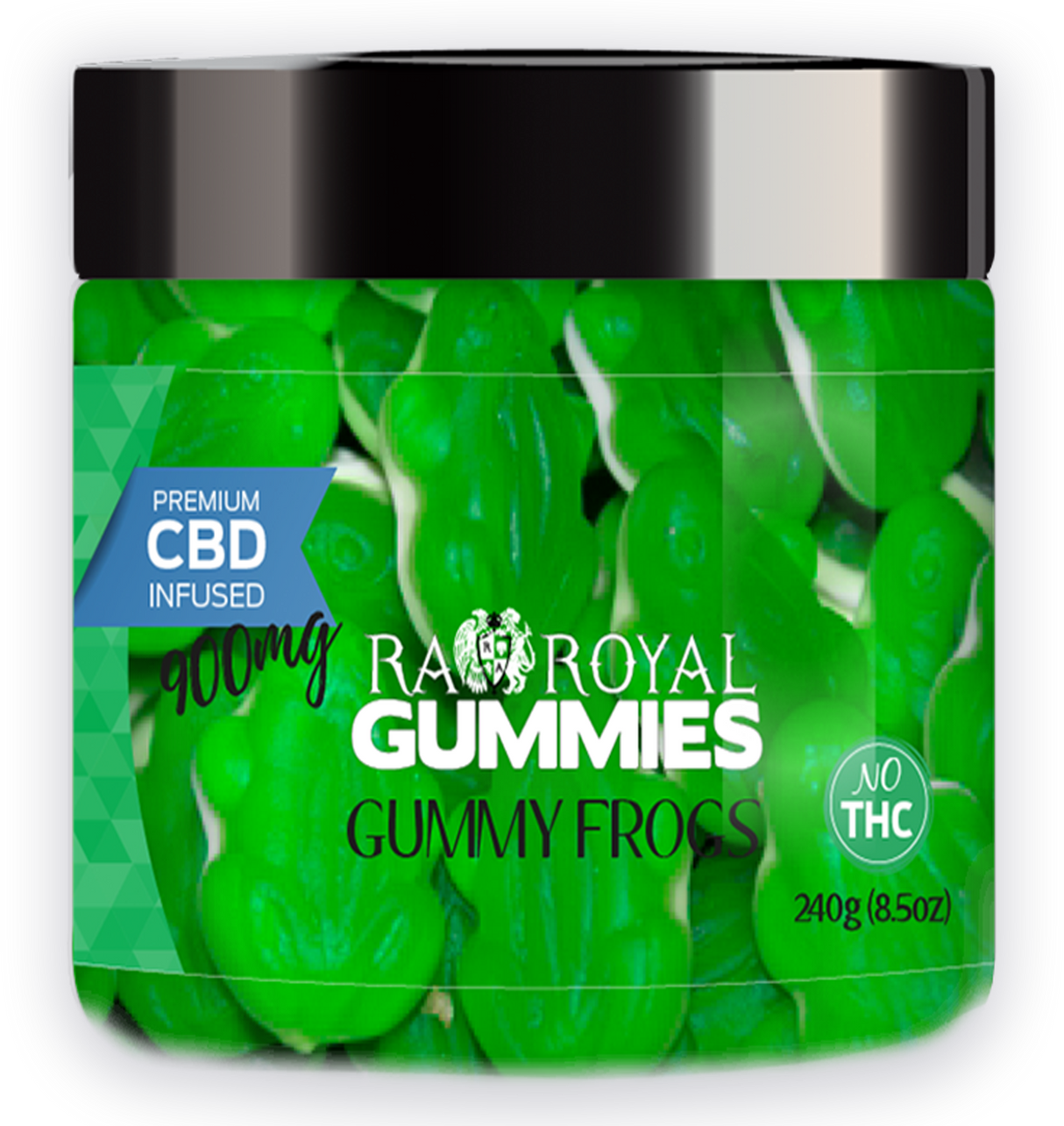 R.A. Royal Gummies: CBD Green Frog Gummy Jar (900 MG)