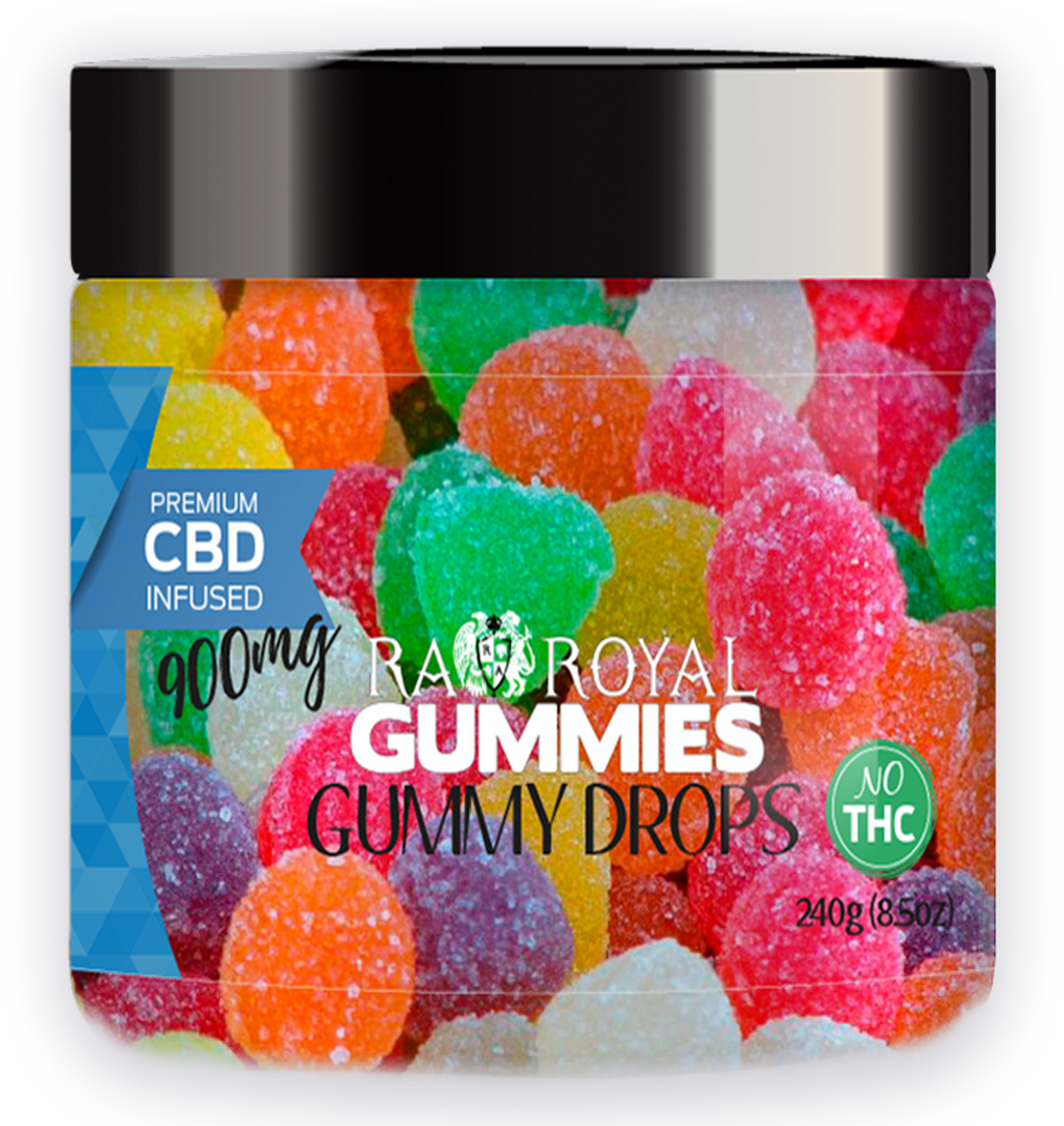 R.A. Royal Gummies: CBD Gummy Drop Jar (900 MG)