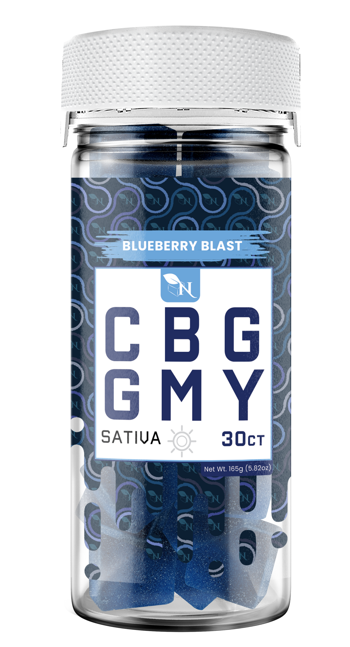 AGFN CBG Gummy: Blueberry Blast Sativa (1500MG)