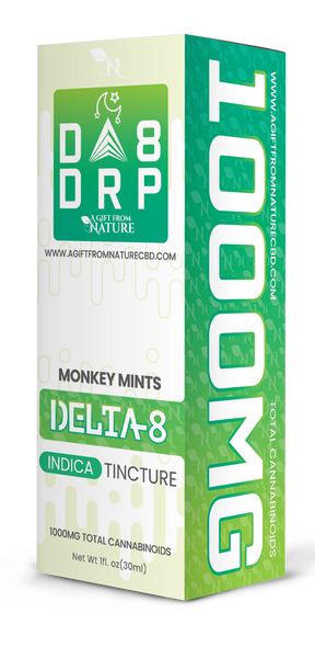 Monkey Mints Delta 8 Indica Tincture Box