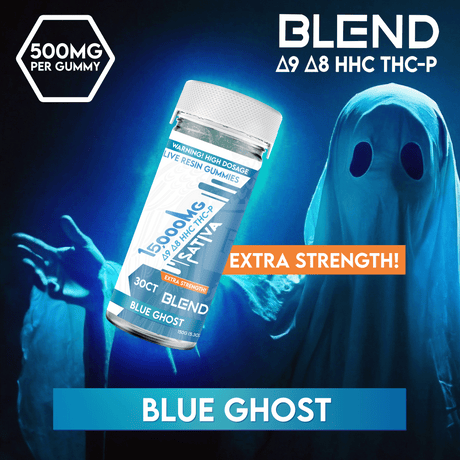 Blend 15,000MG 30CT Gummy Jar: Blue Ghost (Sativa)