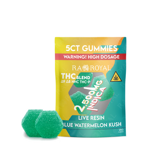 Blend 2,500MG 5CT Gummy Pack: Blue Watermelon Kush (Indica)