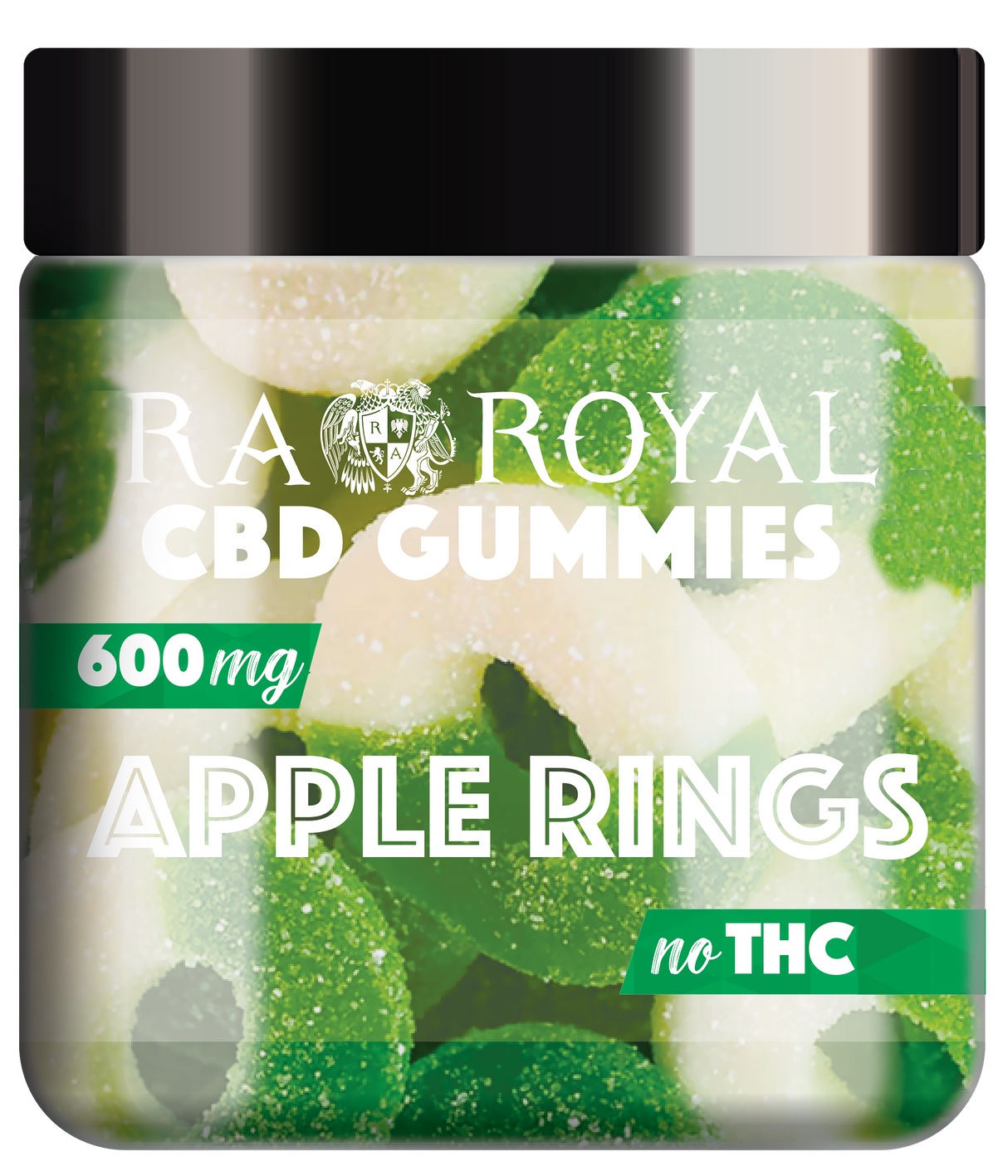 R.A. Royal Gummies: CBD Apple Ring Gummy Jar (600 MG)