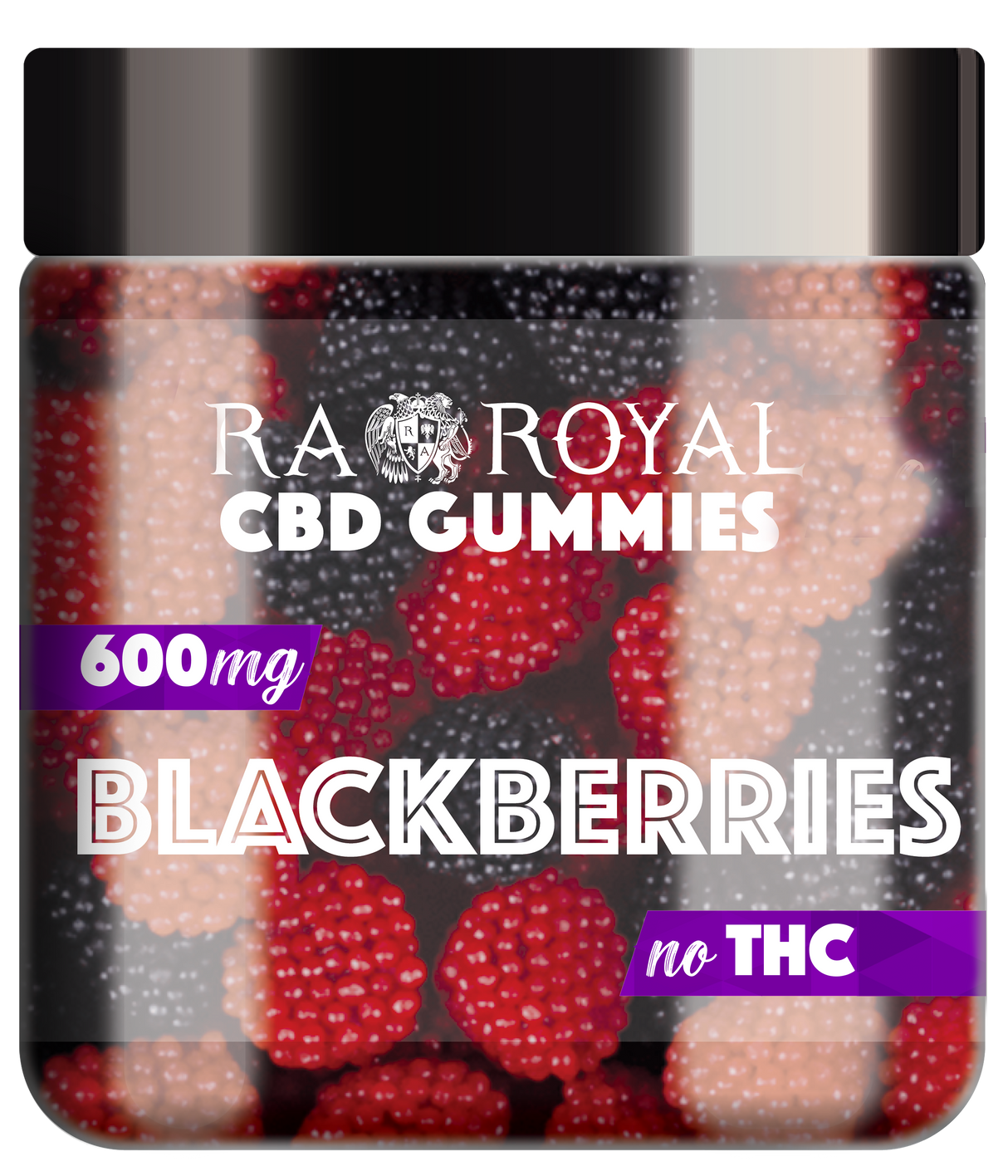 R.A. Royal Gummies:  CBD Blackberry Gummy Jar (600 MG)