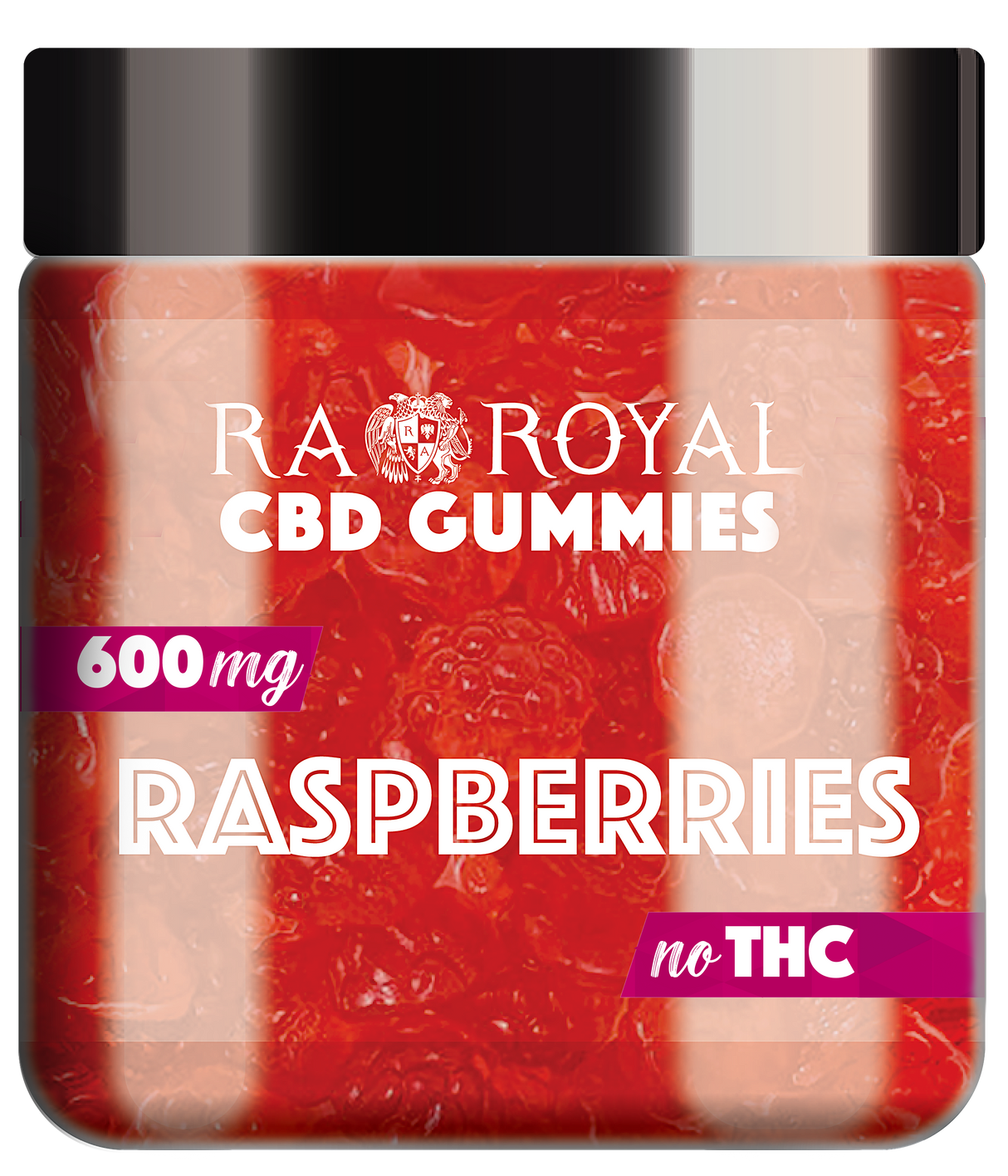R.A. Royal Gummies: CBD Red Raspberry Gummy Jar (600 MG)