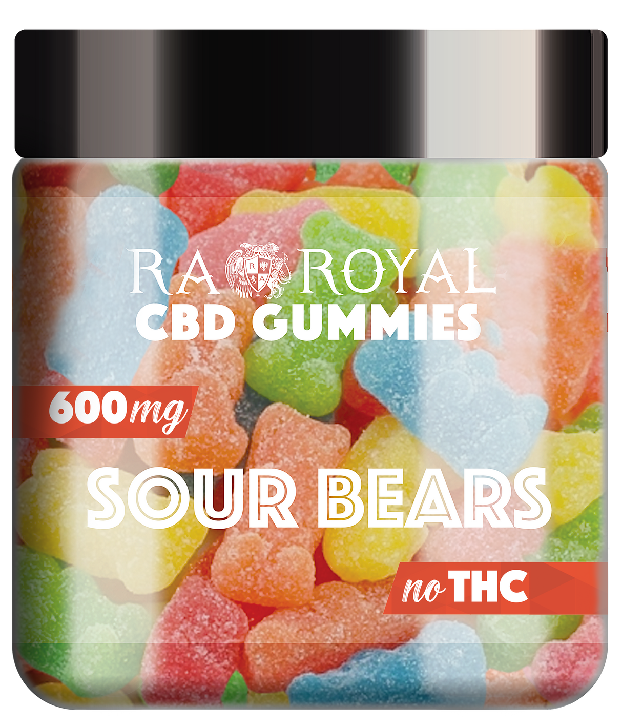 R.A. Royal Gummies: CBD Sour Gummy Bear Jar (600 MG)