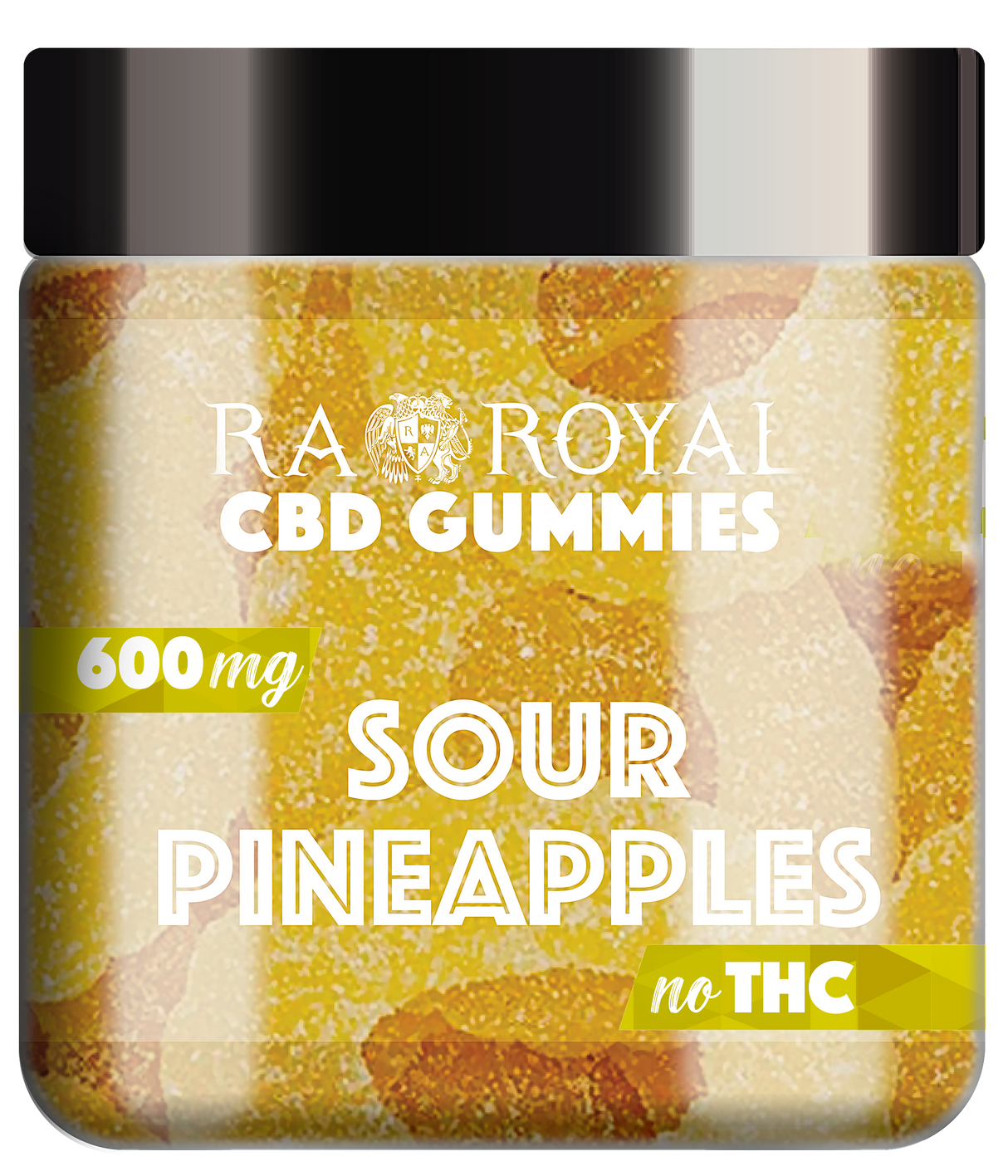 R.A. Royal Gummies: CBD Sour Pineapple Gummy Jar (600 MG)
