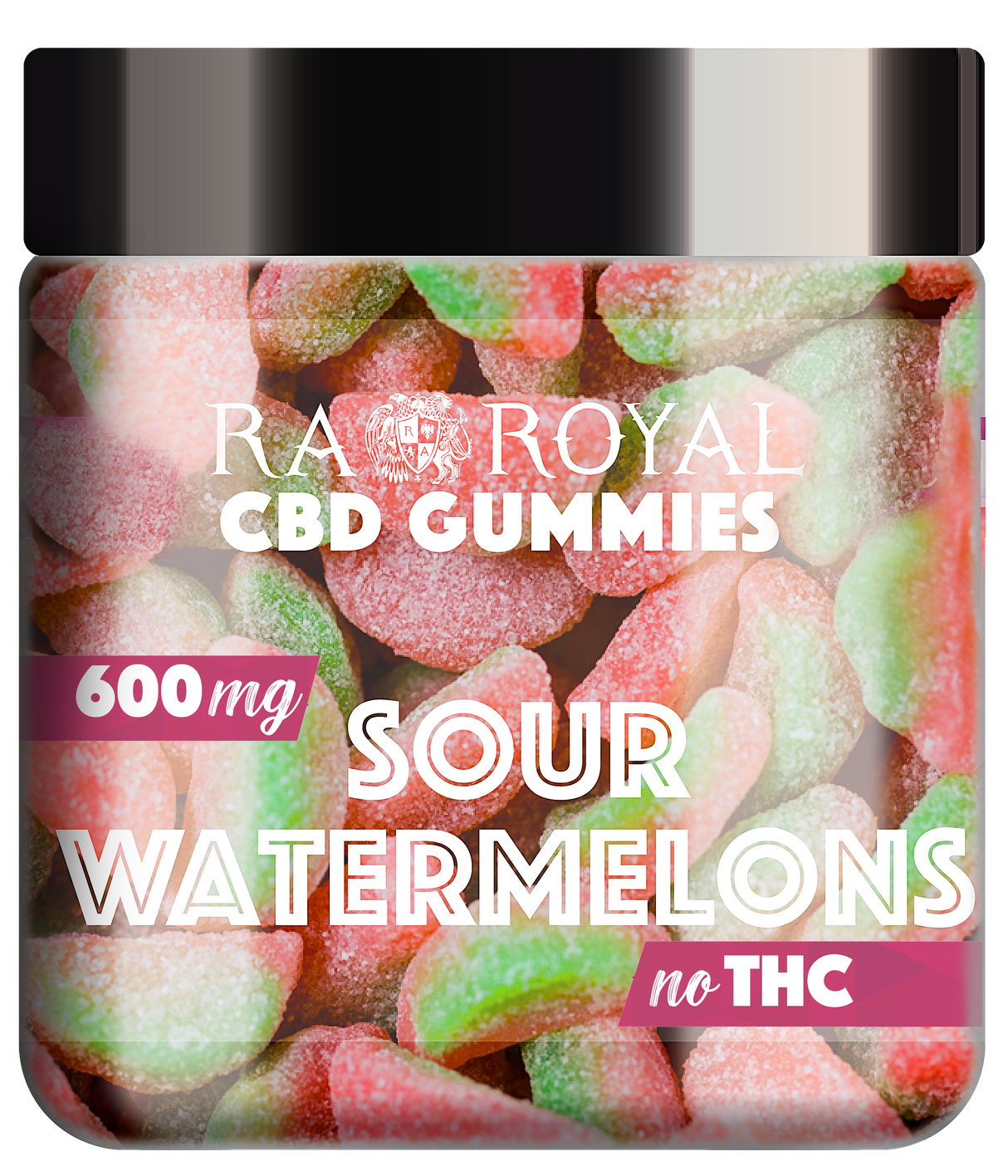 R.A. Royal Gummies: CBD Watermelon Gummy Jar (600 MG)