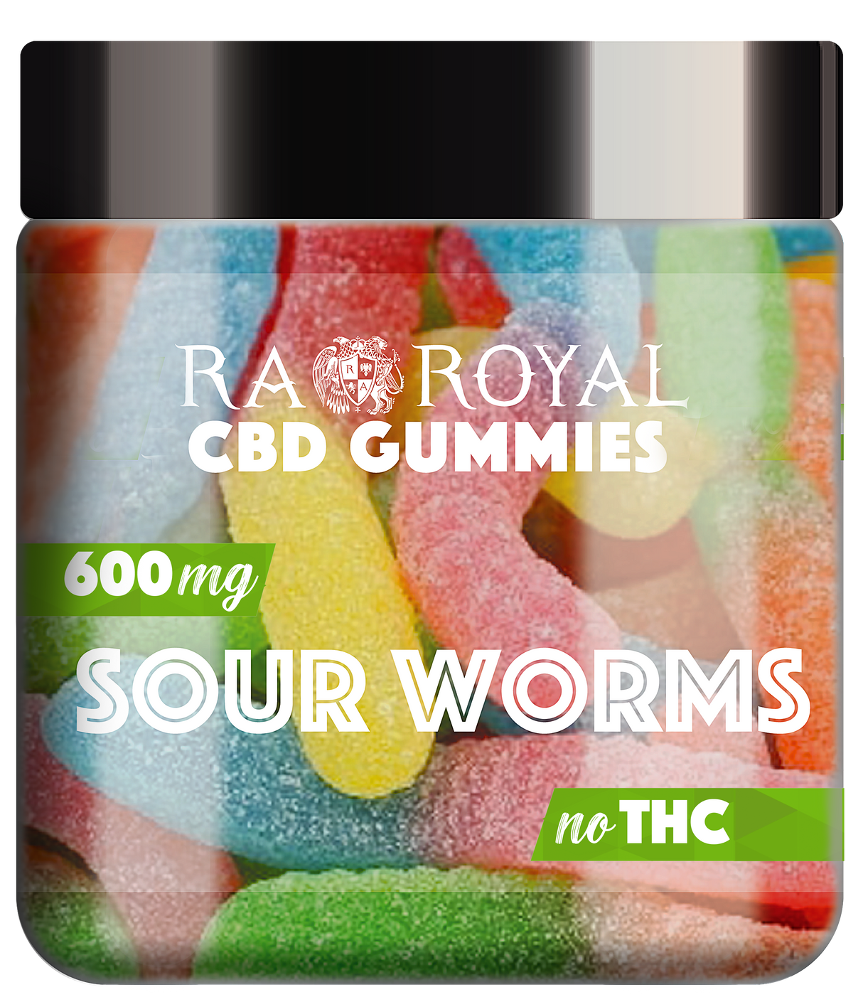 R.A. Royal Gummies: CBD Squiggly Worms Gummy Jar (600 MG)