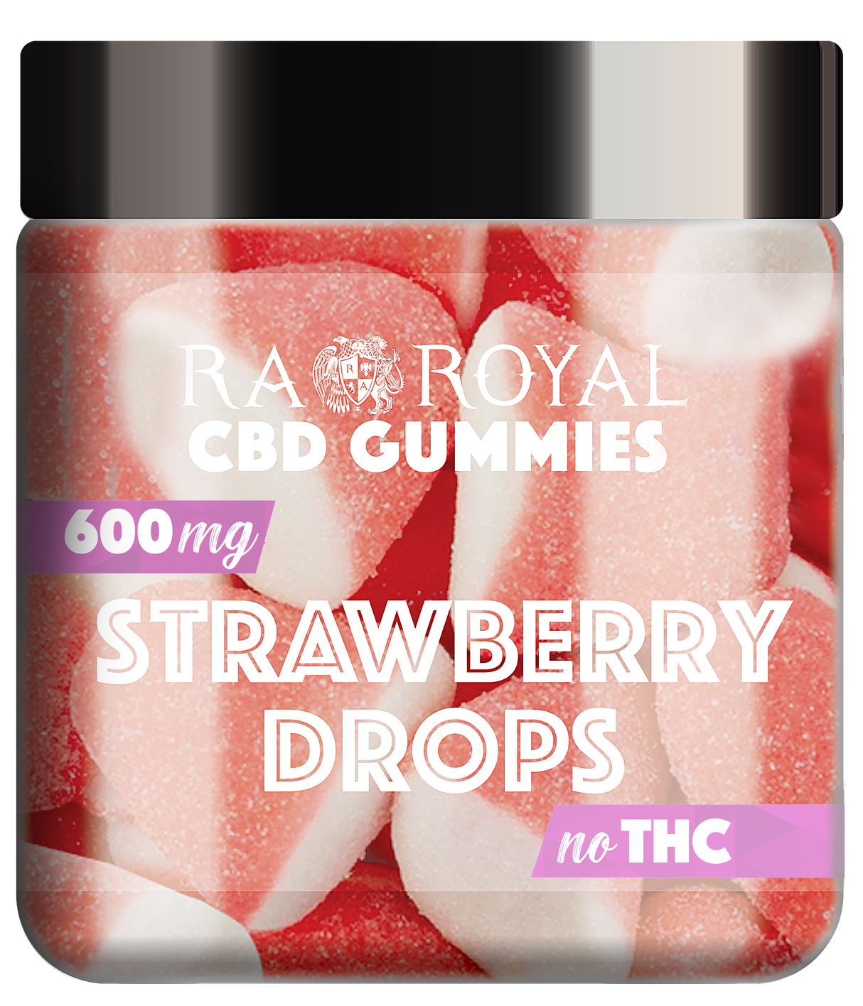 R.A. Royal Gummies: CBD Strawberry Drop Gummy Jar (600 MG)