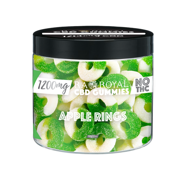 R.A. Royal Gummies: CBD Apple Ring Gummy Jar (1200 MG)