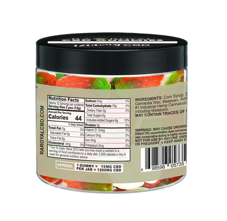 R.A. Royal Gummies: CBD Gummy Strawberry Jar (1200 MG)
