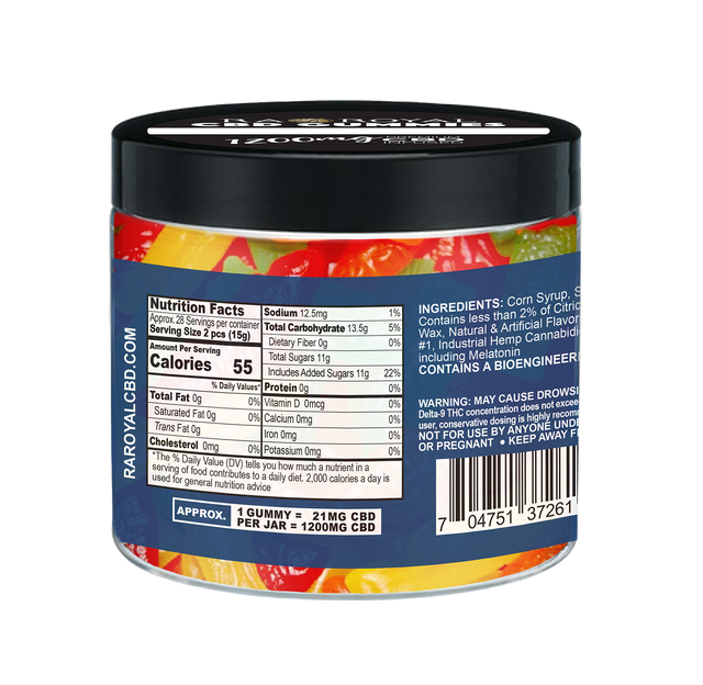 R.A. Royal Gummies: CBD Fish Gummy Jar (1200 MG)