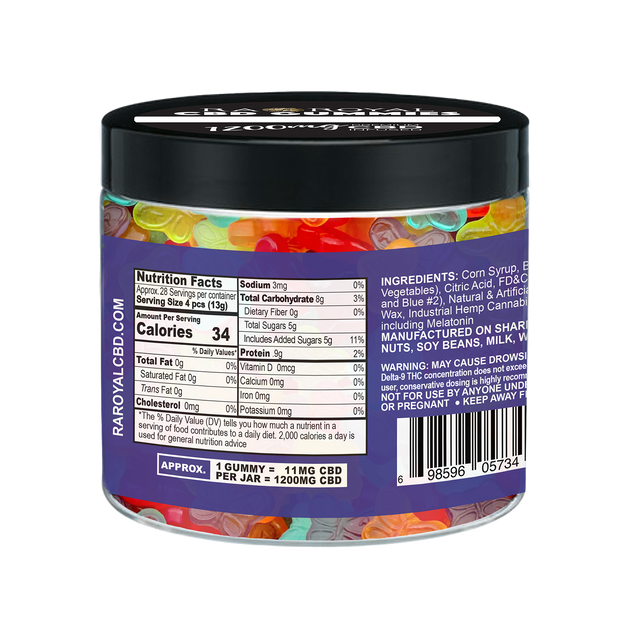 R.A. Royal Gummies: CBD Butterfly Gummy Jar (1200 MG)