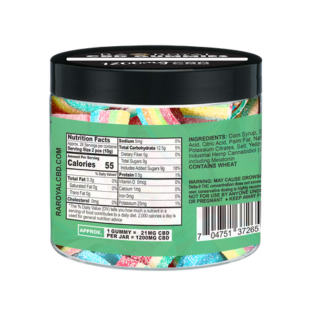 R.A. Royal Gummies: CBD Power Belt Gummy Jar (1200 MG)