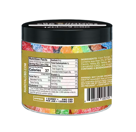 R.A. Royal Gummies: CBD Sour Kids Gummy Jar (1200 MG)