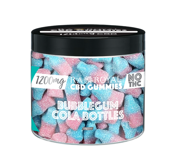 R.A. Royal CBD Bubblegum Cola Gummies: 1200MG Jar with Melatonin
