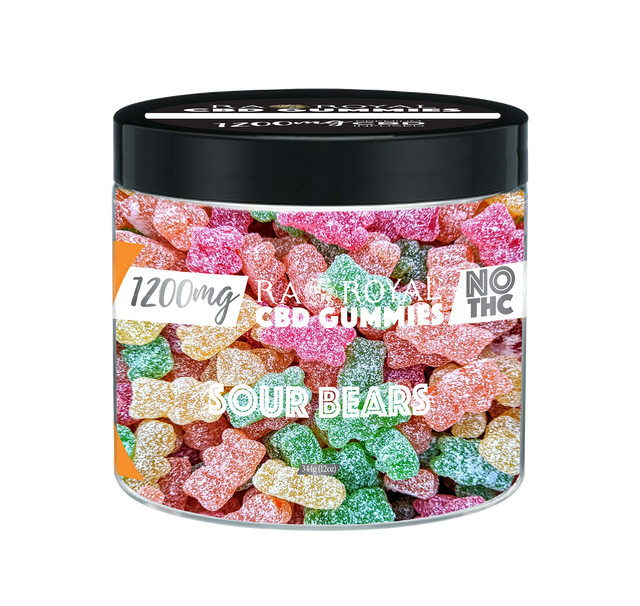 R.A. Royal Gummies: CBD Sour Gummy Bear Jar (1200 MG)