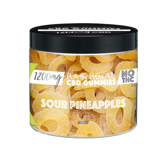 R.A. Royal Gummies: CBD Sour Pineapple Gummy Jar (1200 MG)