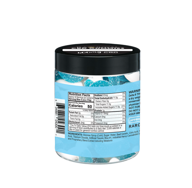 R.A. Royal Gummies: CBD Blue Raspberry Ring Gummy Jar (600 MG)