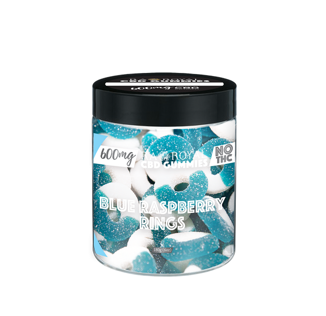 R.A. Royal Gummies: CBD Blue Raspberry Ring Gummy Jar (600 MG)