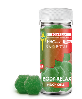 R.A. Royal CBD Body Relax 30CT Gummy Jar: Melon Chill