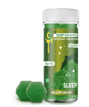 R.A. Royal CBD Isolate+Melatonin 30CT Gummy Jar: Mellow Melon (Sleep)